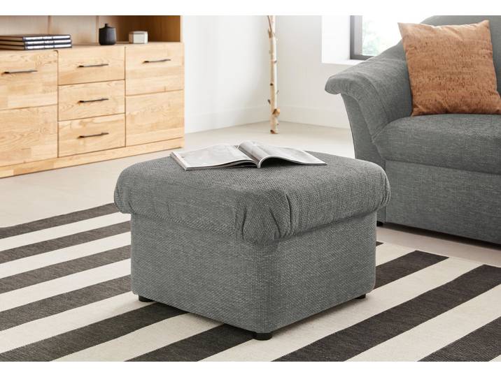 Hocker DOMO COLLECTION Pegnitz , grau, B:60cm H:39cm T:60cm, 100% Polyester, Hocker, Hocker
