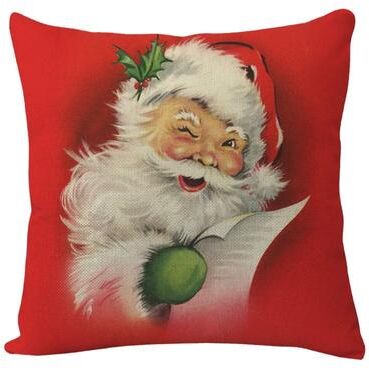 Uplift Treasures Merry Christmas Linen Pillow Cover With Deer And Tree Design 23