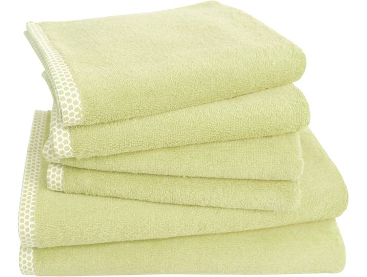 Handtuch Set DYCKHOFF Pure Natural Uni , grün, 6, Frottier, Frottier, Obermaterial: 100% Baumwolle, Handtuch-Sets, Handtuch Set, BIO Baumwolle, GOTS
