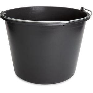Nölle Baueimer 00737320, 20 Liter, mit Literskala, aus Kunststoff, schwarz