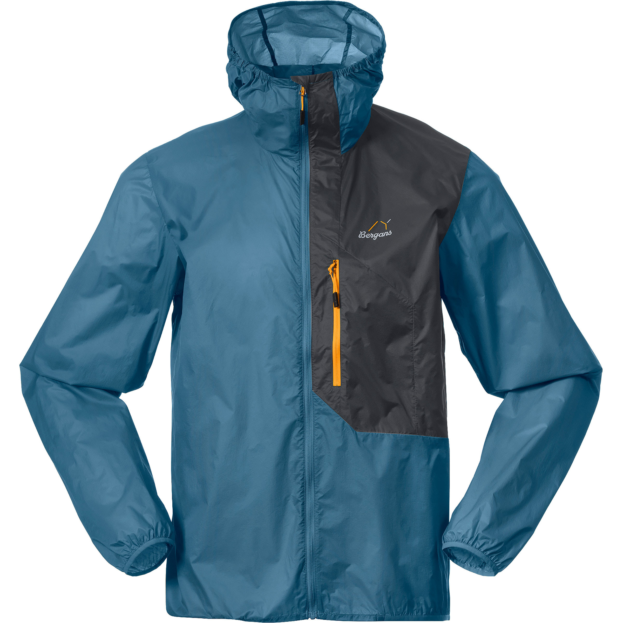 Bergans Y LightLine Pure Windbreaker Herren Windbreaker blau Größe XXL Trekking Klein verpackbar Wasserabweisend