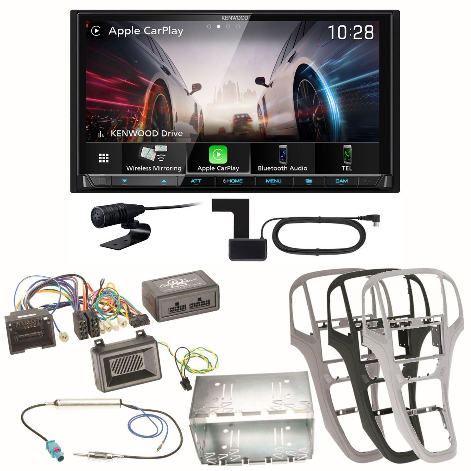 Kenwood DMX8021DABS Android Auto CarPlay Bluetooth Einbauset für Opel Astra J