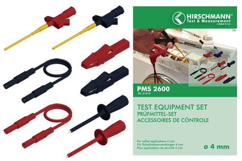 Hirschmann Test & Measurement PMS 2600 Sicherheits-Messleitungs-Set Lamellenstecker 4mm Lamellenstecker 4mm 1.00m Schwarz, Rot