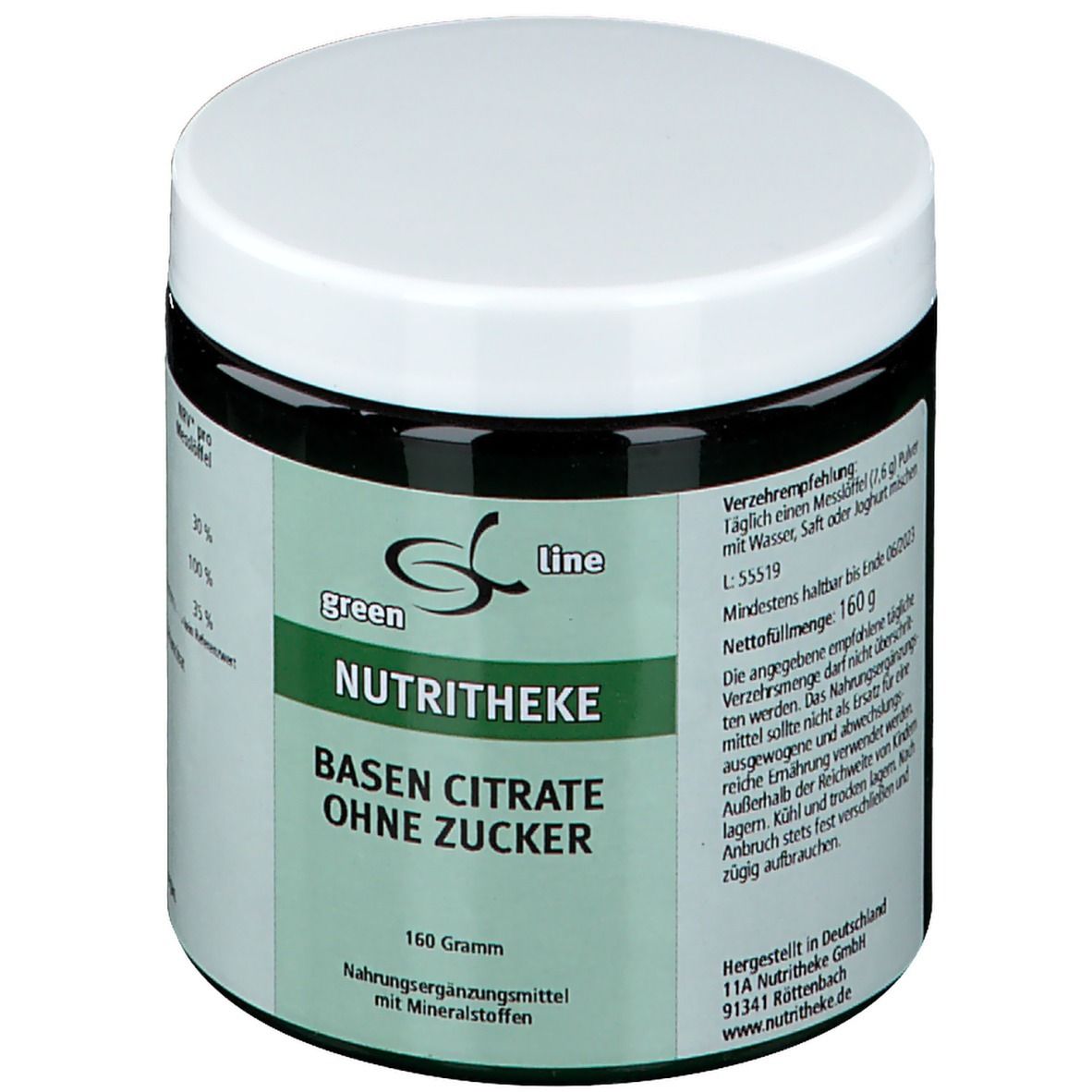Basen Citrate N ohne Zucker Pulver 160 g