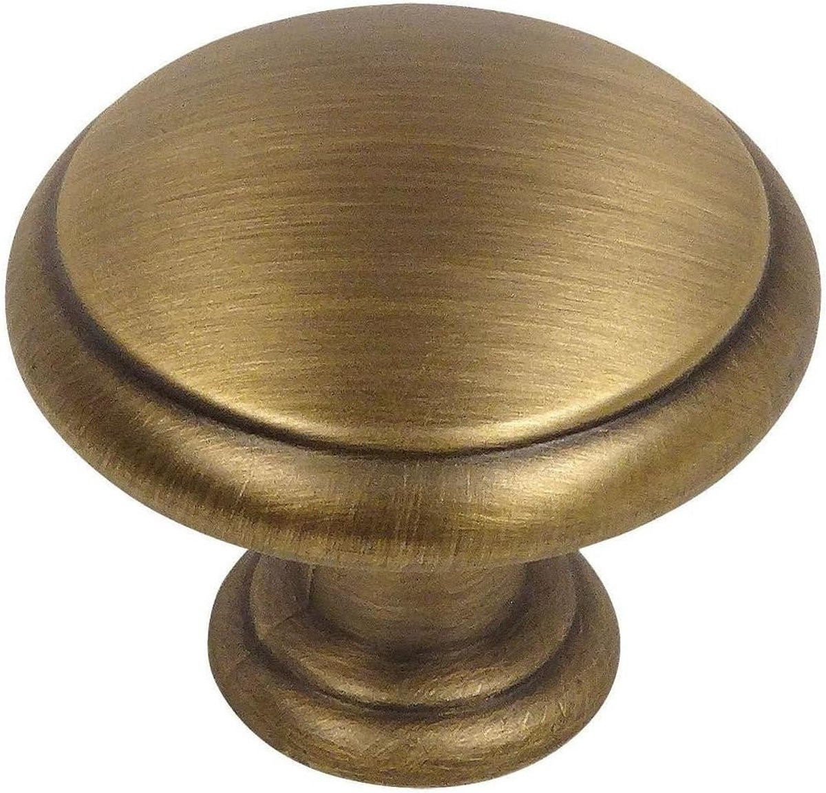 Meubelgrepen Kastknoppen in Geborsteld Antiek Messing - 3 cm Diameter