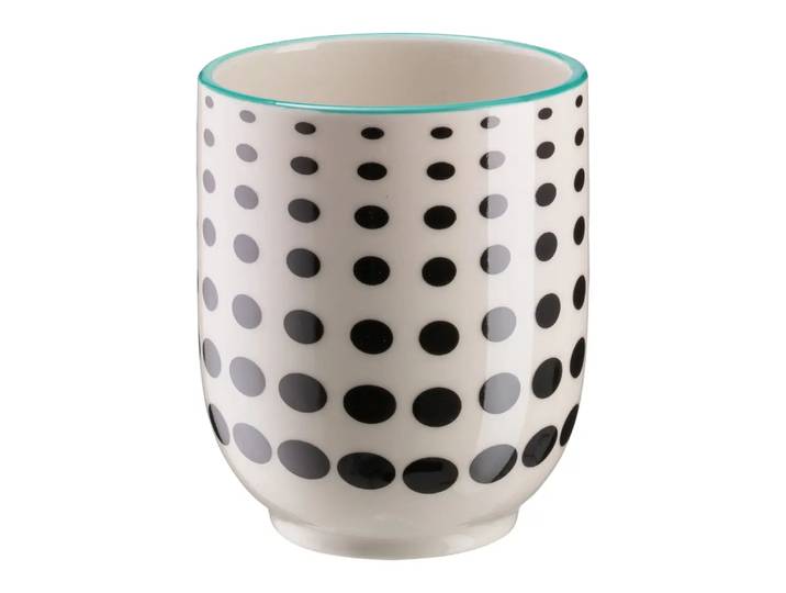Becher Mix & Match, Byyu, aqua/schwarz, Porzellan