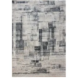 KADIMA DESIGN Flachgewebe Teppich abstrakt, waschbar, strapazierfähig, aus recycelten Fasern | 190x290cm