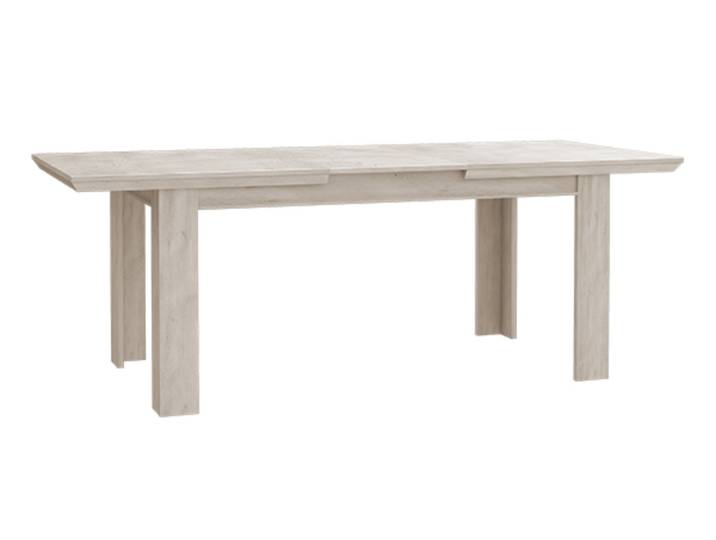 Table de repas avec allonge Kashmir Lasuré Blanc - Basika