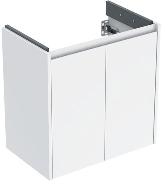 Geberit Renova Compact Waschtisch-Unterschrank 504085011 2 Türen, Breite 59,7cm, Korpus/Front weiß / lackiert seidenglanz