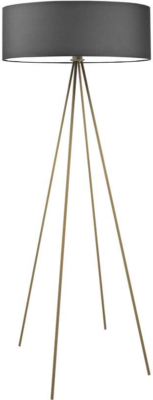 17 Stories Arnesha 157 H cm Traditional Floor Lamp Graphite/Antique Old Gold 157cm H X 60cm W X 60cm D