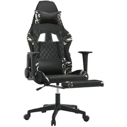 vidaXL Carano (Mit Fussablage), Gaming Stuhl, Schwarz