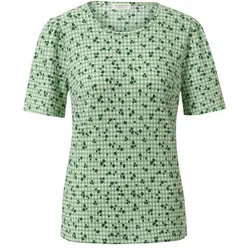 Tchibo - Blusenshirt mit Alloverprint - Damen - Gr. 34 - grün/kariert