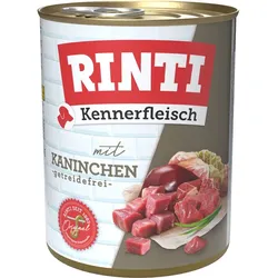 RINTI Kennerfleisch 400g Dose Hundenassfutter 12 x 400 Gramm Kaninchen