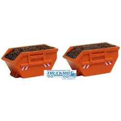 Loewe Absetzmulden mit Bauschutt orange 2 Stück 693569
