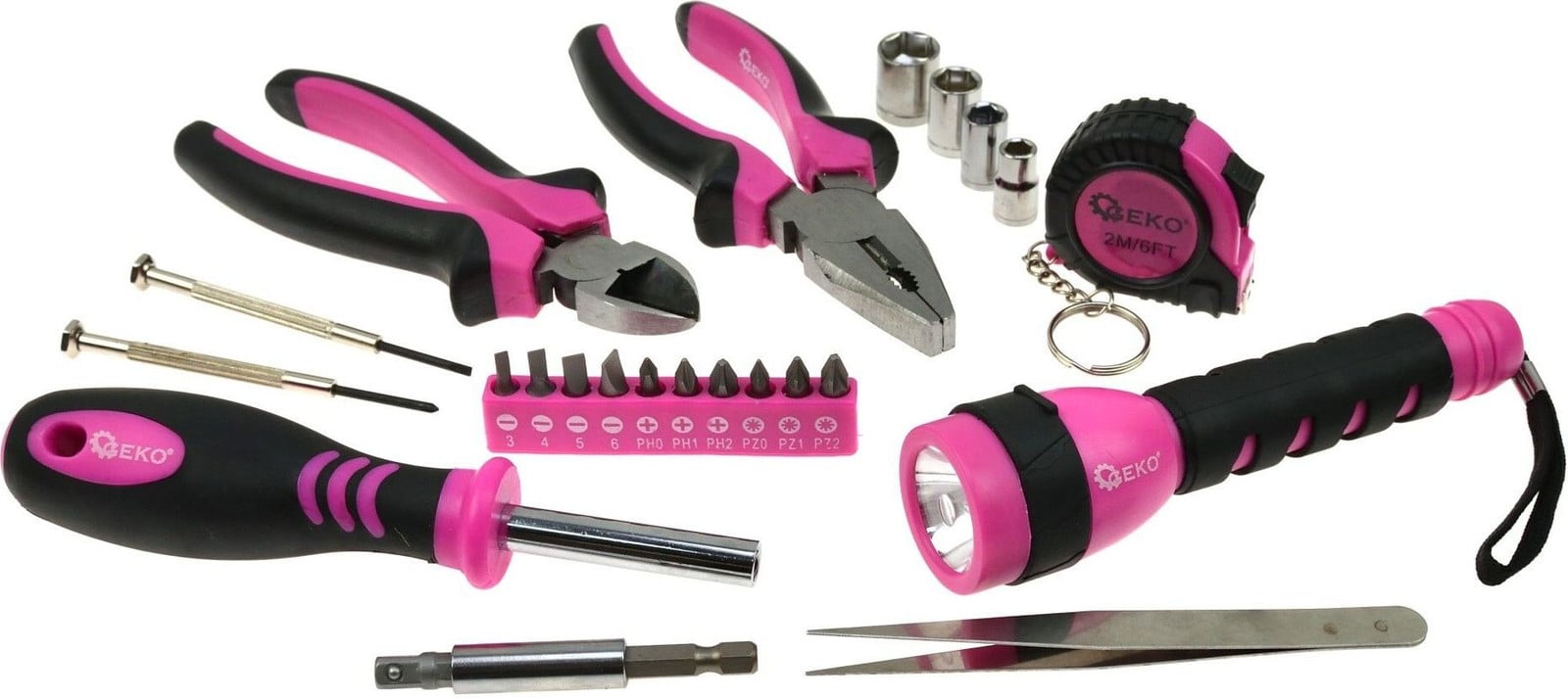 Geko 23-delige set roze