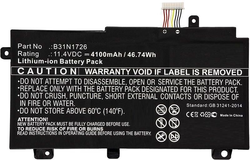 CoreParts MBXAS-BA0243 Replacement Laptop Battery for Asus FX504/FX504G/FX504GD Series, 11.4V 3900mAh Li-ion, Black