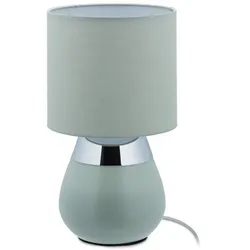 Relaxdays Nachttischlampe Touch in Grün Grün,Silber