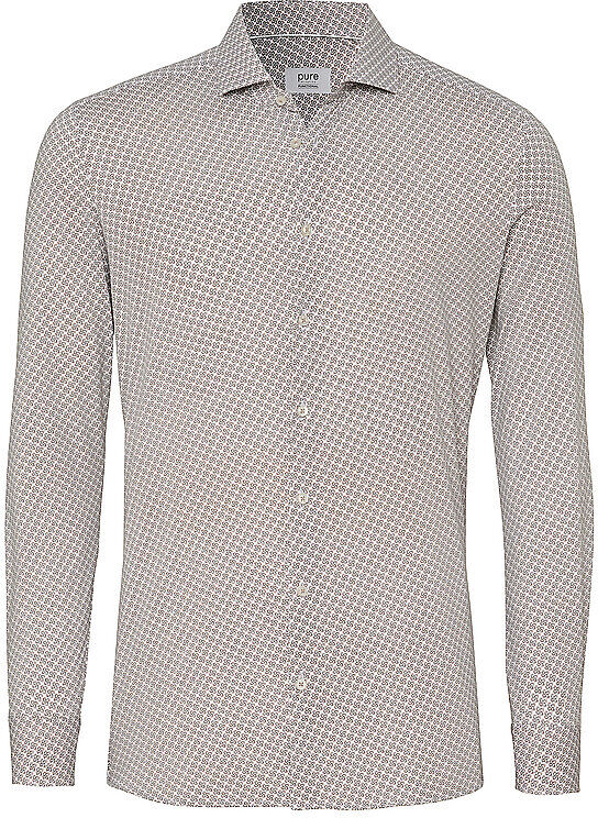 Pure Hemd Slim Fit  hellbraun   39 39