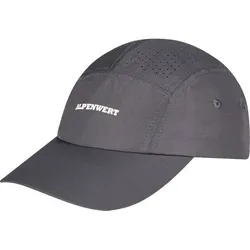 ALPENWERT Running Cap mit UV-Schutz, Größe 54-58 cm in Grau Grau