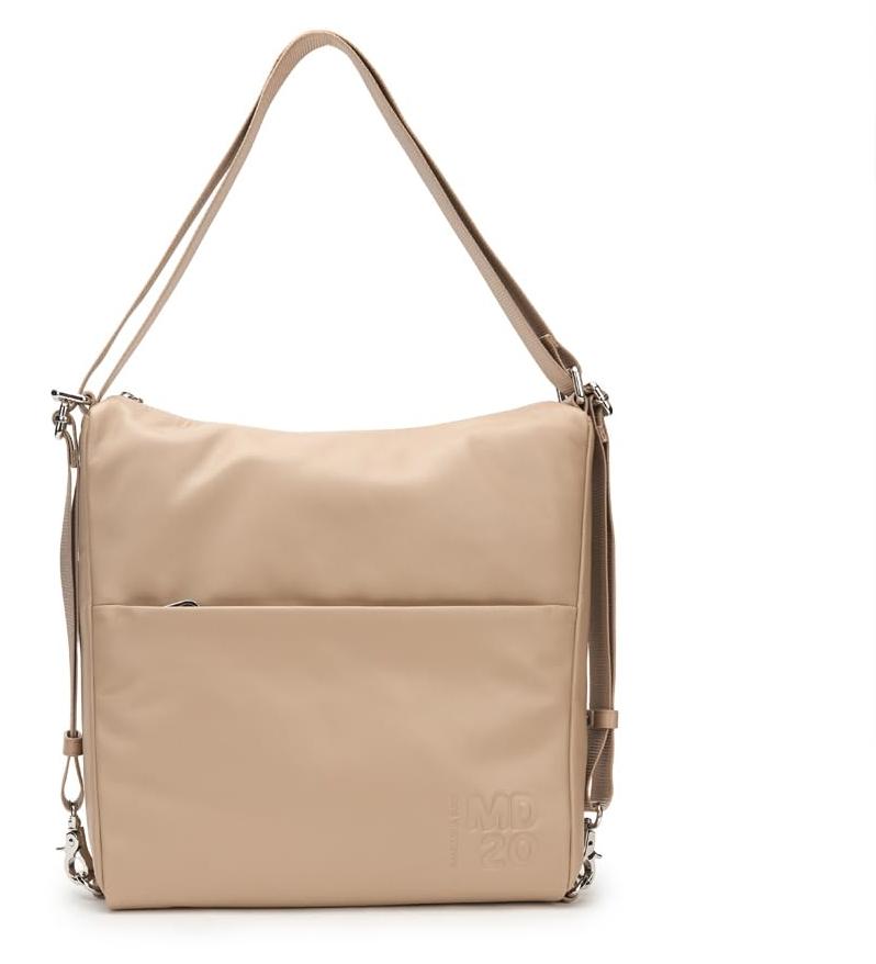 Mandarina Duck - MD20 Leder Hobo, MD20 Leder Damen, Warm Taupe