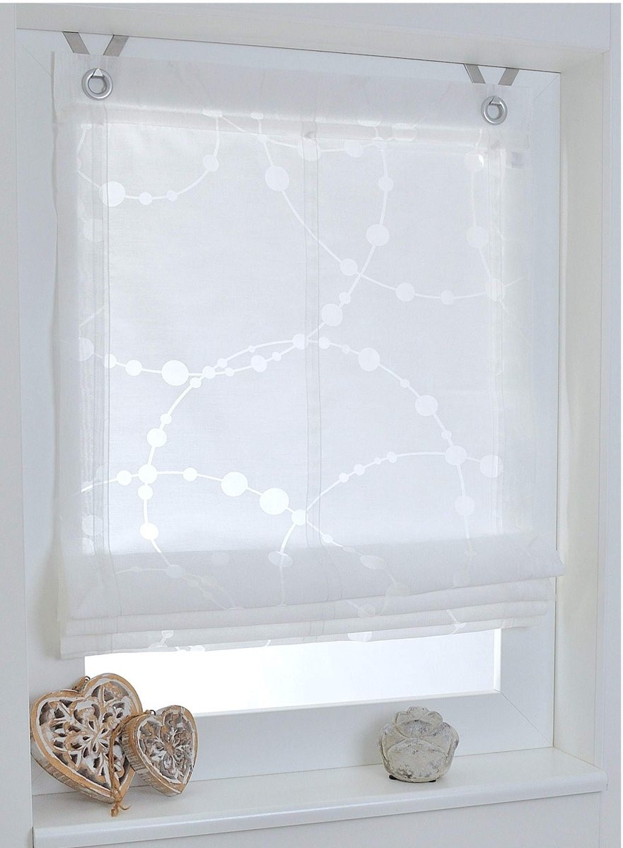 Omgoods Roman Blind Cadena Wit - Semi-transparant gordijn - B: 100 cm, H: 140 cm