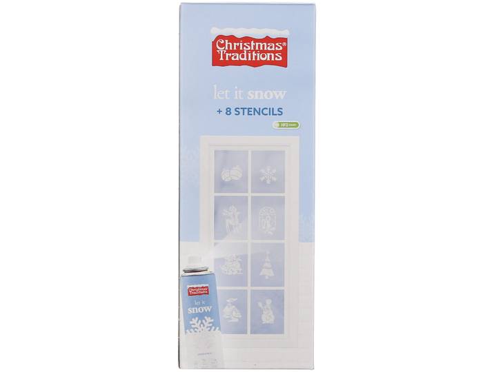 Schneespray 150ml + 8 Schablonen
