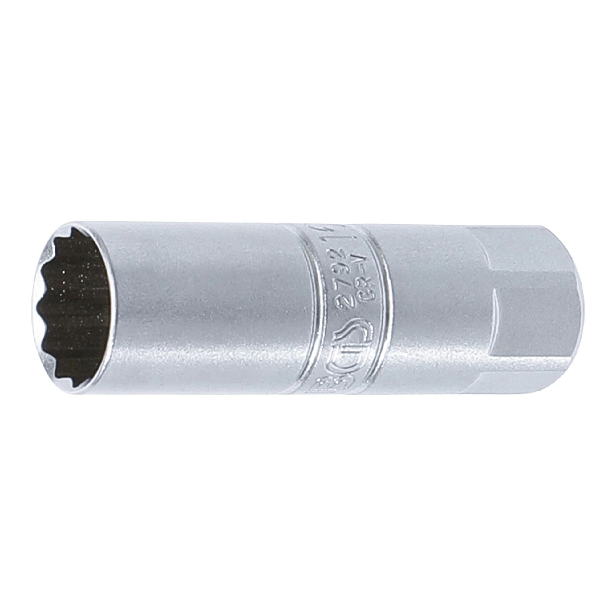 BGS Zündkerzen-Einsatz Zwölfkant 2792, Antrieb Innenvierkant 10 mm (3/8"), SW 16 mm ; BGS technic)
