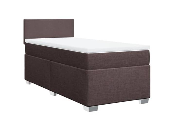 PUGYNBK Boxspringbett mit Matratze, 90 x 200 cm Polyestergewebe, Taschenfederkerne, Kopfteil, Lattenrost, stabile Beine