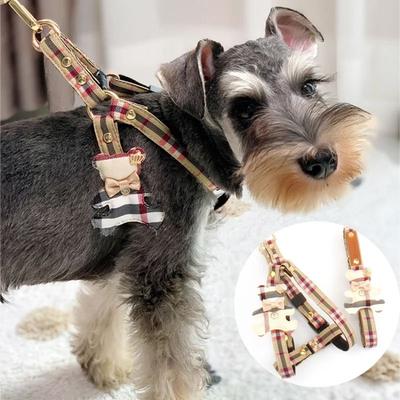 Uplifted Finds British Style Pet Vest & Leash Set Elegant Dog Harness & Cat Collar 2 Piece Set l