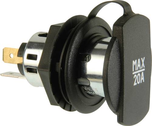 ProCar Power-Steckdose mit Schraubgewinde schwarz Belastbarkeit Strom max.=20A Passend für (Details) Zigarettenanzünderstecker