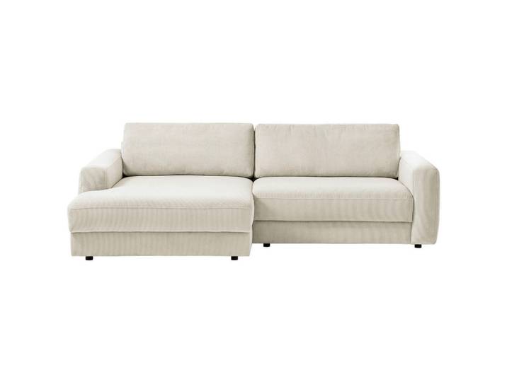 Trendmanufaktur Ecksofa Bourbon, Creme, 4-Sitzer, Füllung: Schaumstoff, Silikon, Ottomane links, L-Form, 250x176 cm, Made in EU, Sitzqualitäten, Rücken echt, Wohnzimmer, Sofas & Couches, Wohnlandschaften, Ecksofas