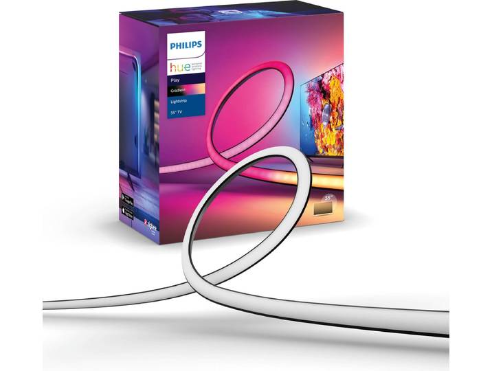 Philips Hue Play Gradient Lightstrip 55 inch - Televisie - Zwart - 20W - incl. Voeding en steunen