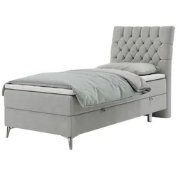 BOXBETT MILEN 90/200 Hellgrau Struktur - H3 - Rechts Seite