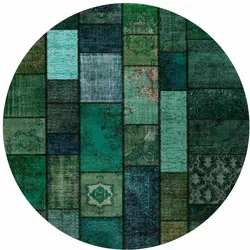 Bamyum, Teppich, Trunk Bedruckter Teppich Chenille-Druck Maschinell Hergestellt 160 x 160 cm (160 x 160 cm)