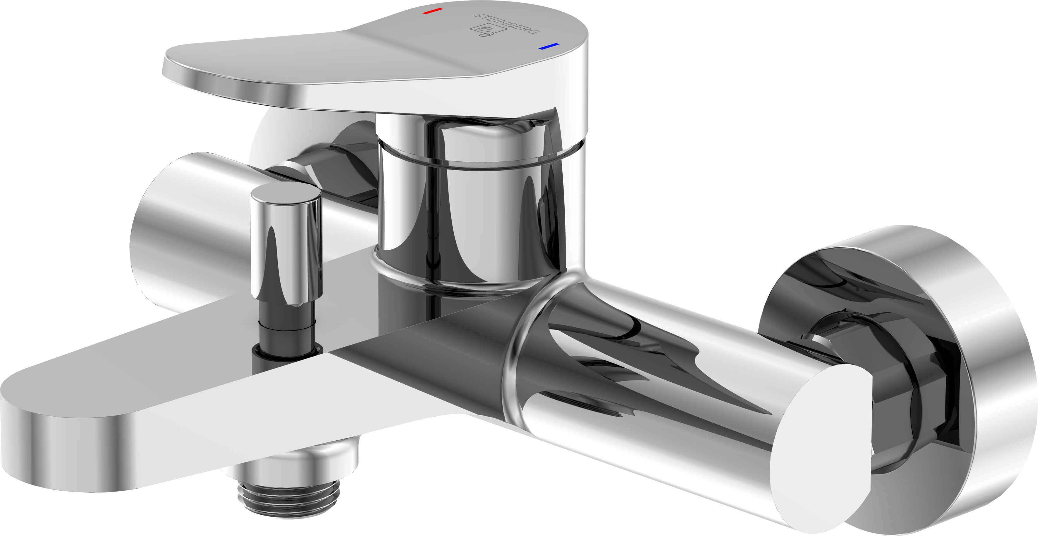 Steinberg Série 340 mitigeur bain 3401100 apparent, 1/2", avec inverseur automatique, saillie 110mm, chromé