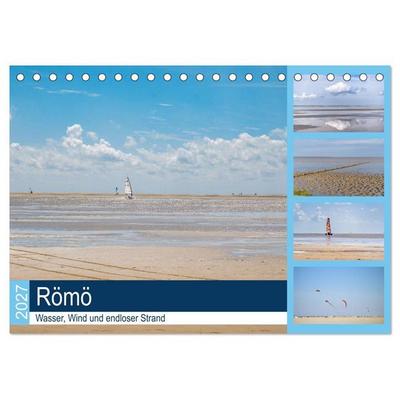 Römö - Wasser, Wind und endloser Strand (Tischkalender 2027 DIN A5 quer), CALVENDO Monatskalender