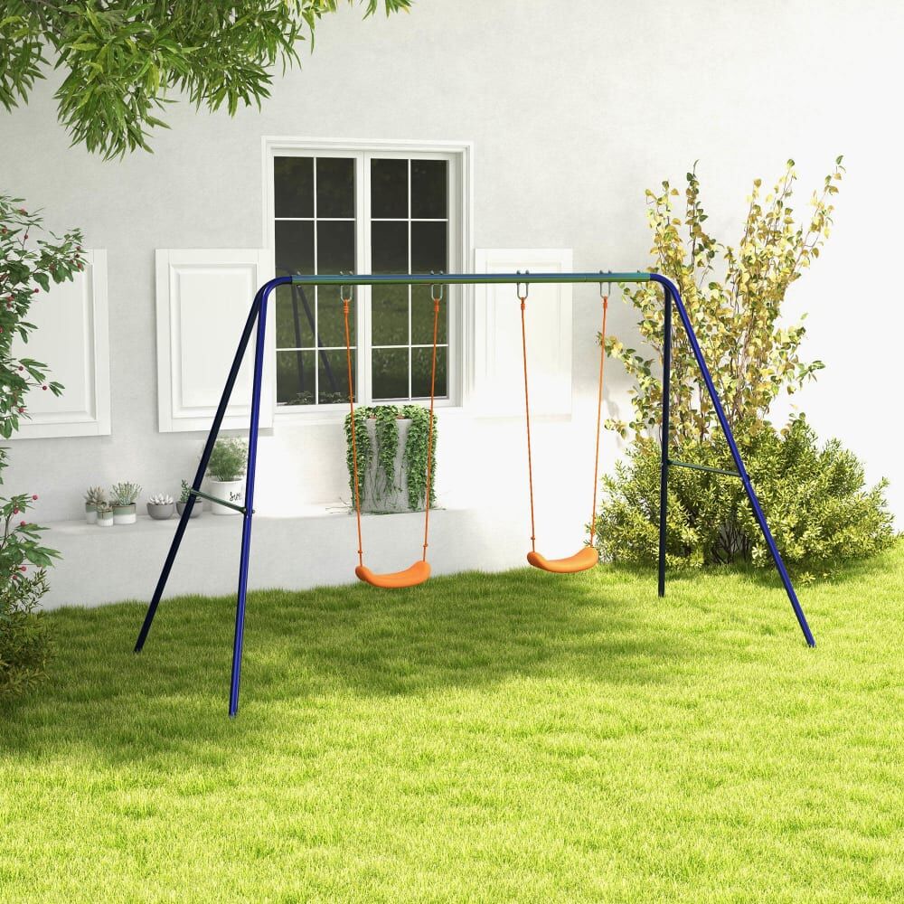Outsunny Columpio infantil 269x160x180 cm multicolor