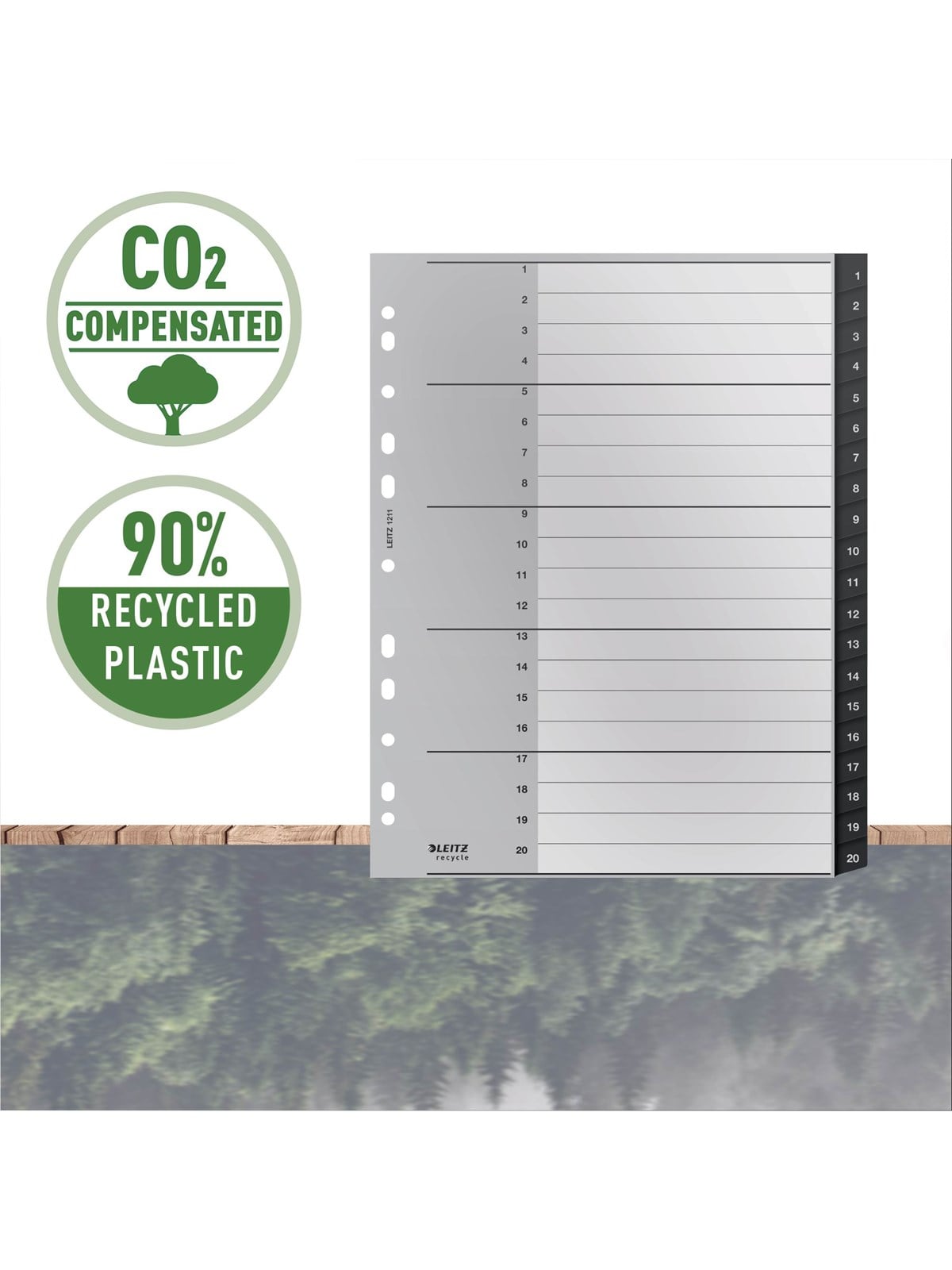 Leitz Recycle Register, PP, extrabreit