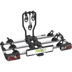 EUFAB Fahrradträger 11602, ProBC3, für Anhängerkupplung, 3 Fahrräder / 2 E-Bikes, faltbar, abklappbar & abschließbar