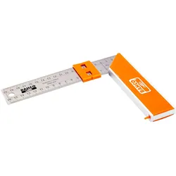 Irimo, Winkelmesser, Zimmermannswinkel mit Stahlblatt und Schiebemarkierung 200 mm