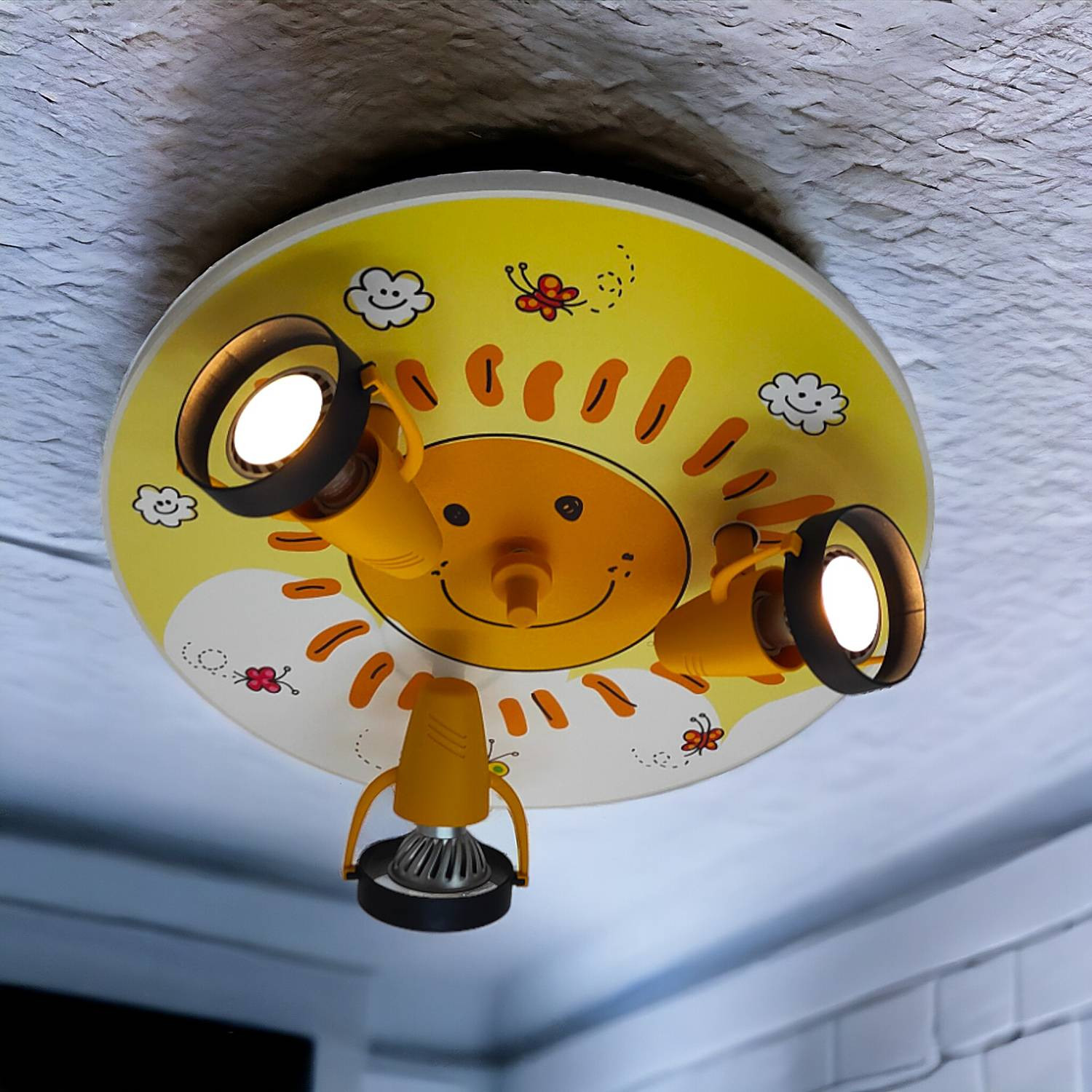 home24 Kinderkamerlamp Sunny geel