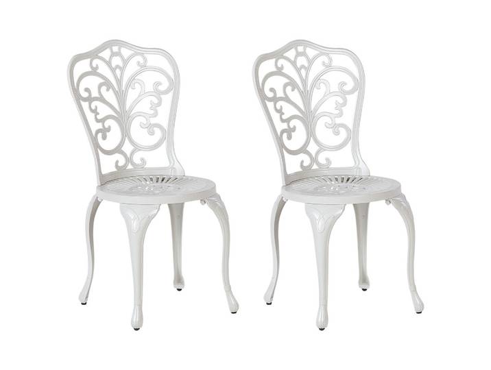 GARTENSTUHL 2er Set Weiß Triora