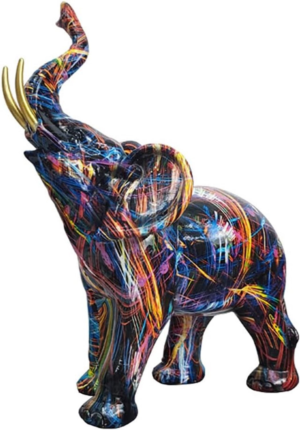 Creatief en kleurrijk olifant beeldje van hars voor decoratie op tafel