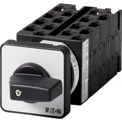 Eaton 016147 Wende-Polumschalter, T0, 20 A, Einbau, 8 Baueinheit(en), Kontakte: 15, 45 °, rastend, mit 0-Stellung, 2-1-Y-0-Y-1-2, Abwicklungs Nr.