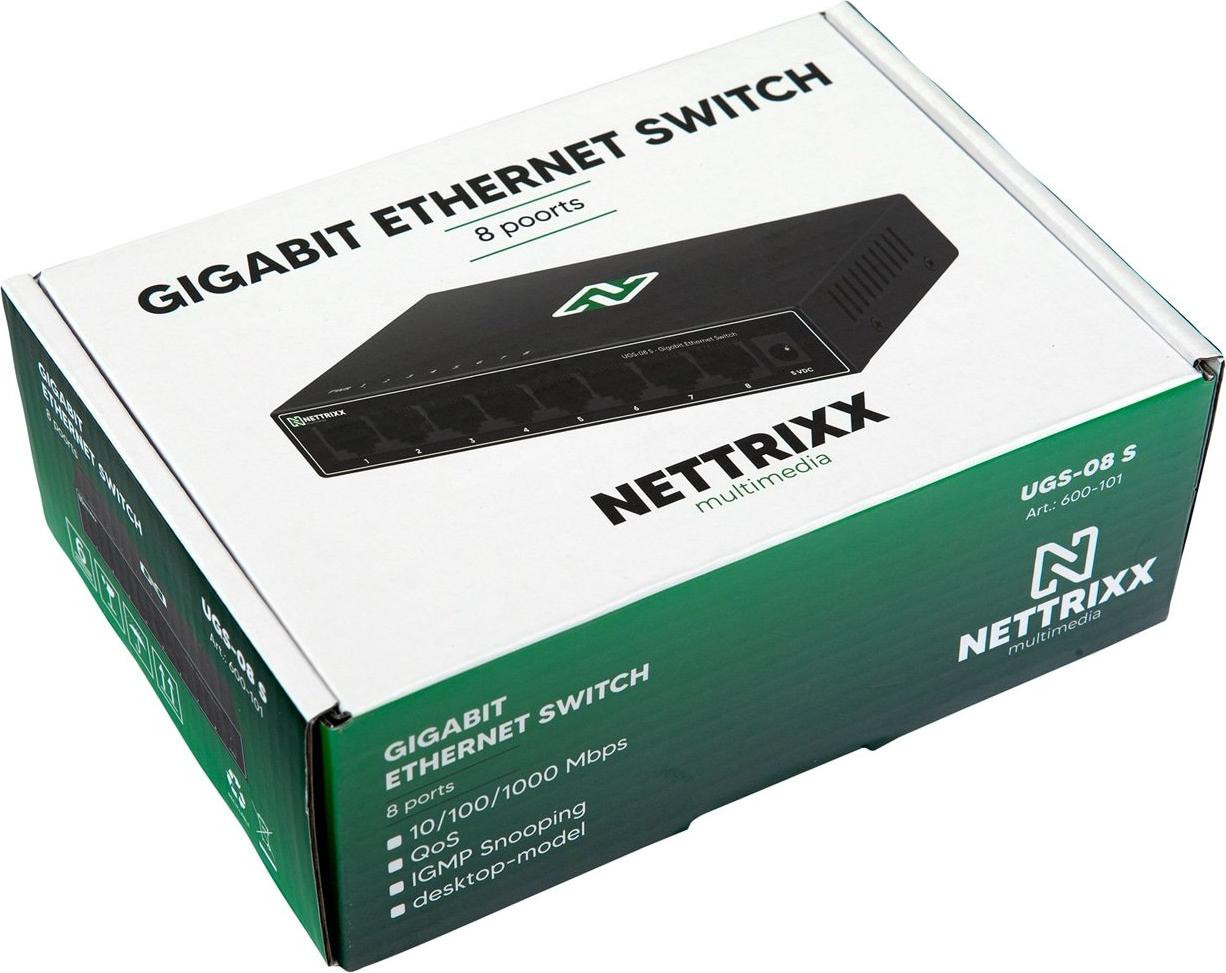 NETTRIXX 8-poorts Gigabit Ethernet switch