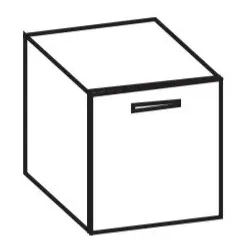 Artiqua 300 Unterschrank, Anthrazit Hochglanz, 300-UST-2-45-R-7015-51 300-UST-2-45-R-7015-51