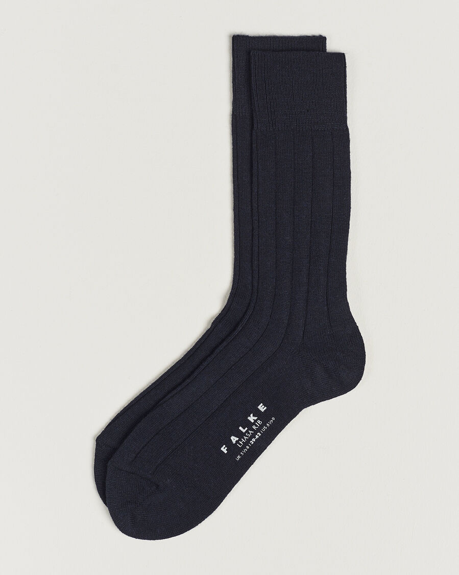 Falke Lhasa Cashmere Socks Dark Navy men 43-46 Blå