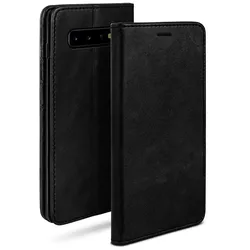 moex Casual Case Samsung Galaxy S10 Plus Hülle klappbar Leder Optik