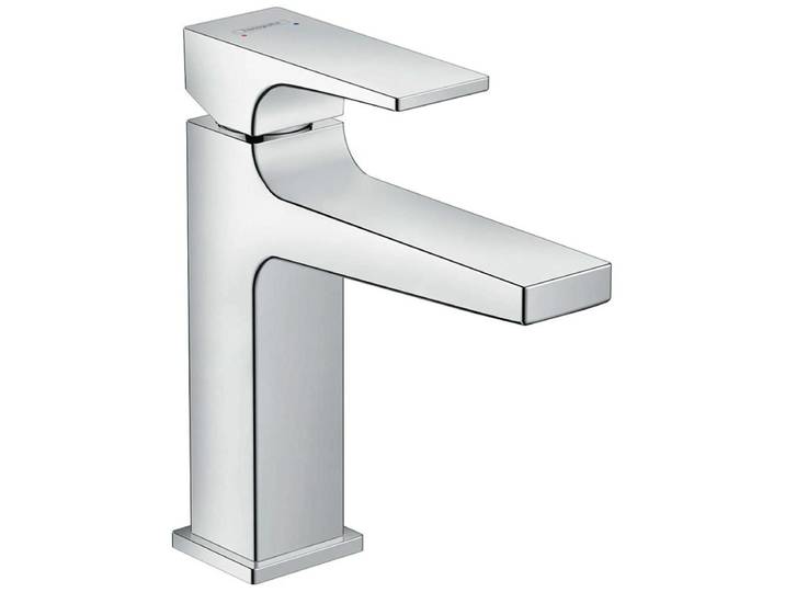 Mitigeur de lavabo à levier unique Hansgrohe Metropol 110\, avec levier et système de bonde à coulisse\, finition chrome
