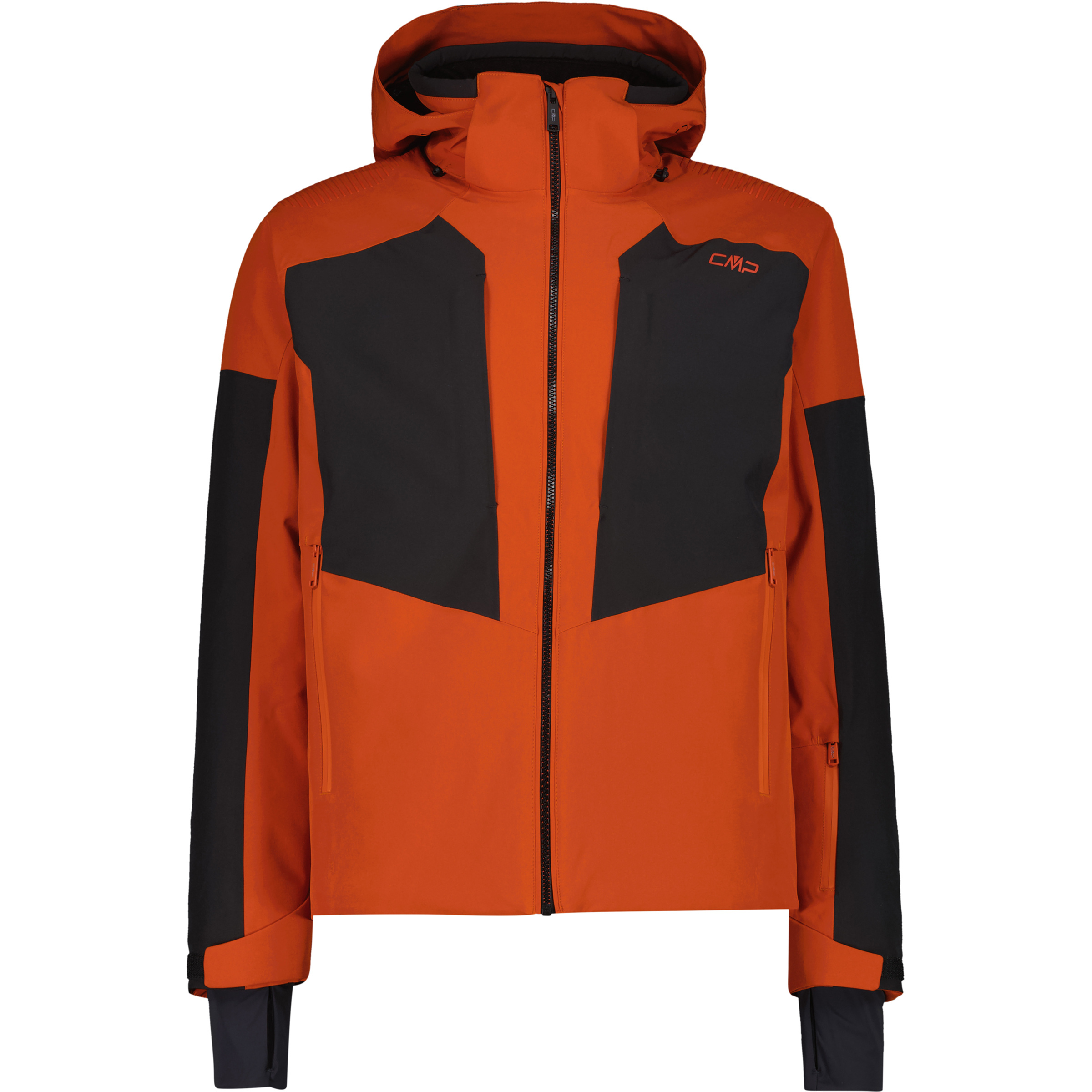 CMP Zip Herren Kunstfaserjacke rot Größe XL Skifahren Elastisch